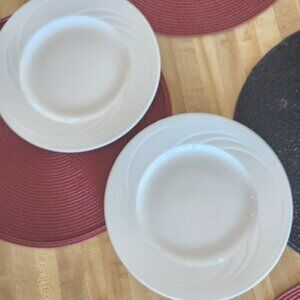 2 Syracuse China Elan White 10" Dinner Plates Royal Rideau Restaurant Ware 993